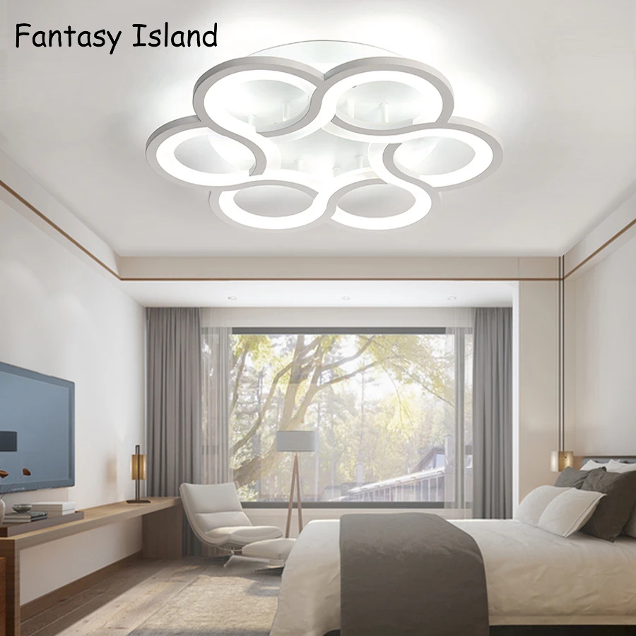 

Modern AC180-265V LED Ceiling Chandelier For Living Study Room Bedroom Rectangle Modern Led Ceiling Chandelier Lamp Fixture