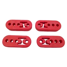Универсальный Полиуретановый резиновый Глушитель выхлопная Вешалка 4 шт красный 4 Отверстия 12 мм Универсальный Полиуретановый резиновый Глушитель выхлопная Вешалка 4 шт красный 4 Отверстия 12 мм