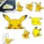 Стайлинг автомобиля Pokemon go Прекрасный Мультфильм Животное Домашнее Животное Пикачу мультфильм животное наклейка наклейка зеркало ванной комнаты наклейка VW Ford Lada