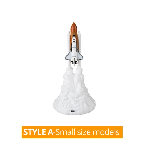 Style A Small Model EeeToo Космический Шаттл лампа 3D принт ракета светильник USB Перезаряжаемый лампе de Chevet de Chambre настольная лампа для украшения дома светильник - Цвет абажура: Style A Small Model