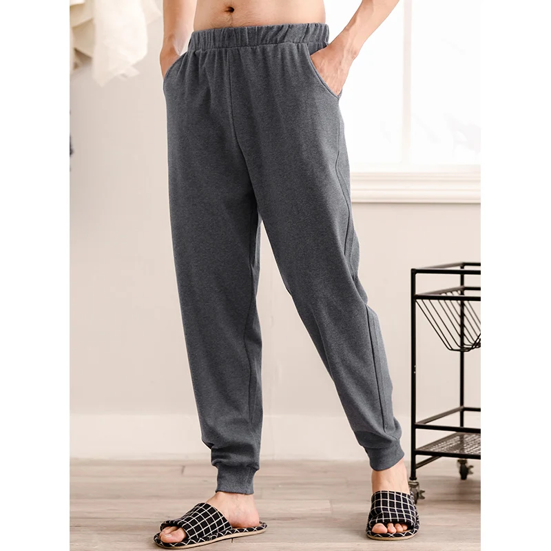 Пижамы брюки пижамы Домашняя одежда хлопок эластичный пояс длинные пижамные штаны с карманами спортивные брюки для сна для мужчин