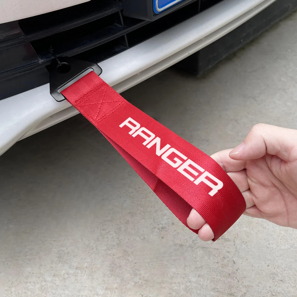 Nylon Tow Strap Car Tow Decoration Car Decoration Strap Car Tow Strap Car Accessories Strap Ratchet Strap For Ford Fusion Ranger Edge Ghia Escape ST Taurus Shelby Car Tow Rope Trailer Racing Strap Auto Exterior Accessories Decoration