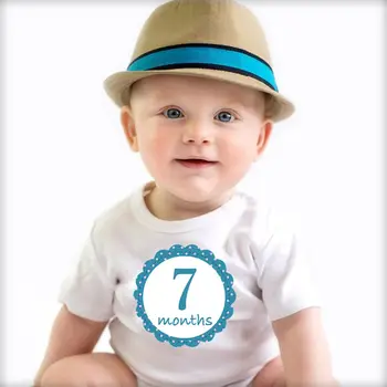 

12Pcs Set Newborn Baby Monthly Stickers Pregnant Monthly Milestone Photo Sticker G99C