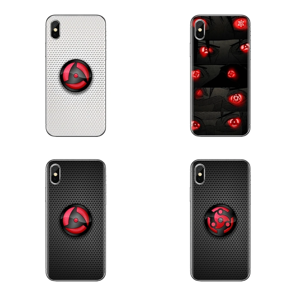 Мягкий чехол из ТПУ с принтом &quotНаруто сасуке Шаринган глаза для iPhone XS Max XR X 4 4S 5 5S