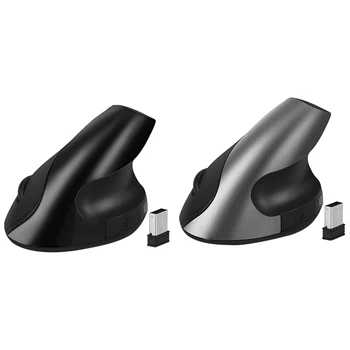 

Wireless Vertical Mouse, 2.4G High Precision Ergonomic Optical Mice with 3 Adjustable DPI 800/1200/ 1600 (Black)