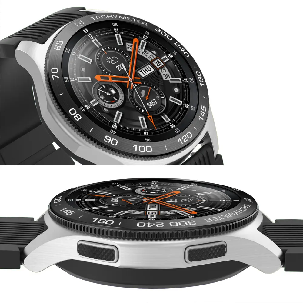 Металлический ободок для samsung Galaxy Watch 46 мм/42 мм, чехол-крышка gear s3 Frontier/классический спортивный клейкий чехол, аксессуары