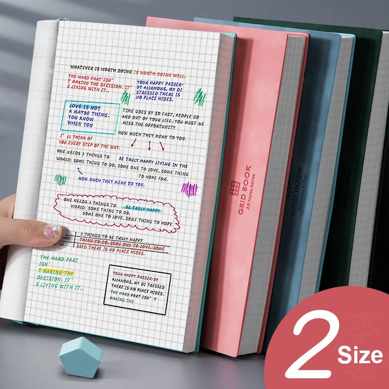 Grande Super Grosso Caderno Grade Quadrada Diário Diário Cadernos Diário Diário a5 b5