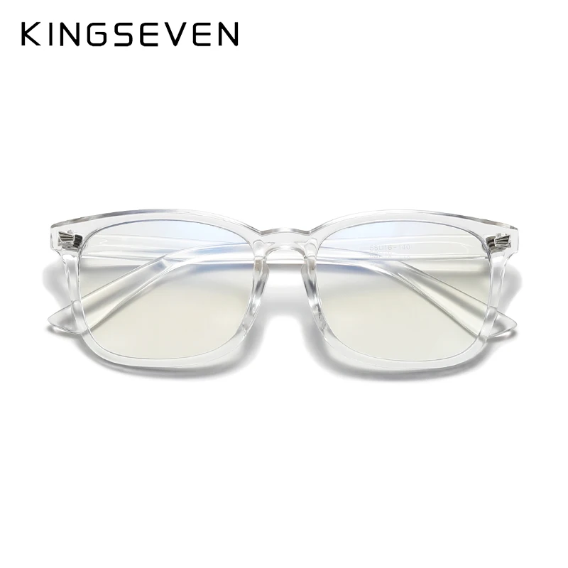 2021 KINGSEVEN Blue Light Blocking Glasses Square Eyeglasses Anti Blue Ray Computer Game Glasses Frame Thanksgiving Activity 
