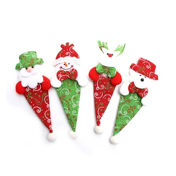 

Christmas Hat Knife And Fork Set/Snowman Old Man Elk Bear/XMAS Decor/Mini Cutlery Set/Home Dining Room Accessories
