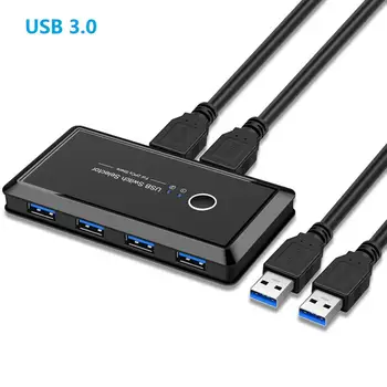 

Upgraded USB 3.0 2.0 Switch Selector 2 Port PCs Sharing 4 Devices USB 2.0 for Keyboard Mouse Scanner Printer Kvm Switch Hub