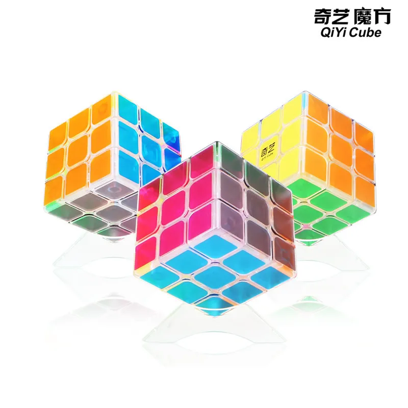 Высокое качество QiYi парус QiHang 3x3x3 прозрачный волшебный куб головоломка скорость Рождественский подарок идеи детские игрушки для детей