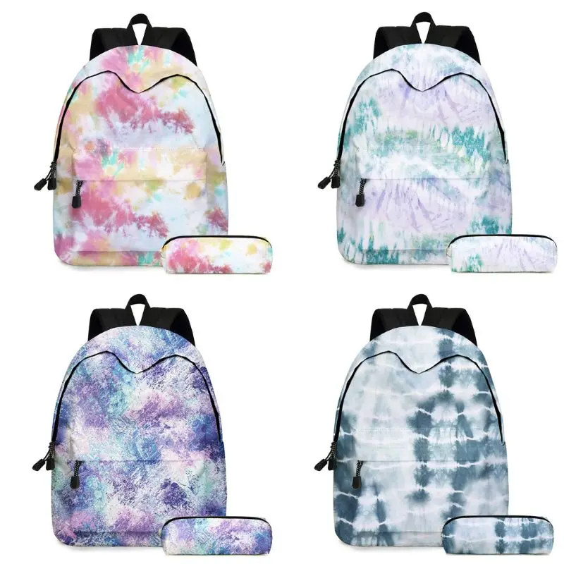 

2pcs School Backpack Student Bookbag Travel Laptop Daypack with Pencil Case for Teenager Girls