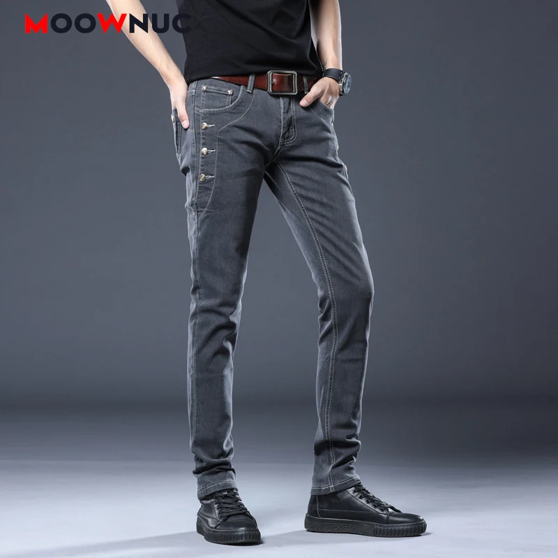 Jeans For Men Casual Fashion Pants Full-length Slim Elastic 2020 New Spring Summer Sweatpants Denim Male Streetwear MOOWNUC Jeans For Men Casual Fashion Pants Full-length Slim Elastic 2020 New Spring Summer Sweatpants Denim Male Streetwear MOOWNUC
