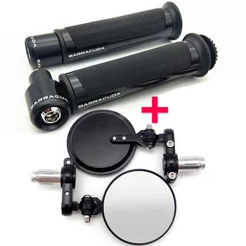 

Motorcycle Mirror Handlebar Bar End Mirrors&Moto Grips 22MM For HONDA REBEL 250 XR 250 PCX 125 CRF 250 NC750X SILVER WING