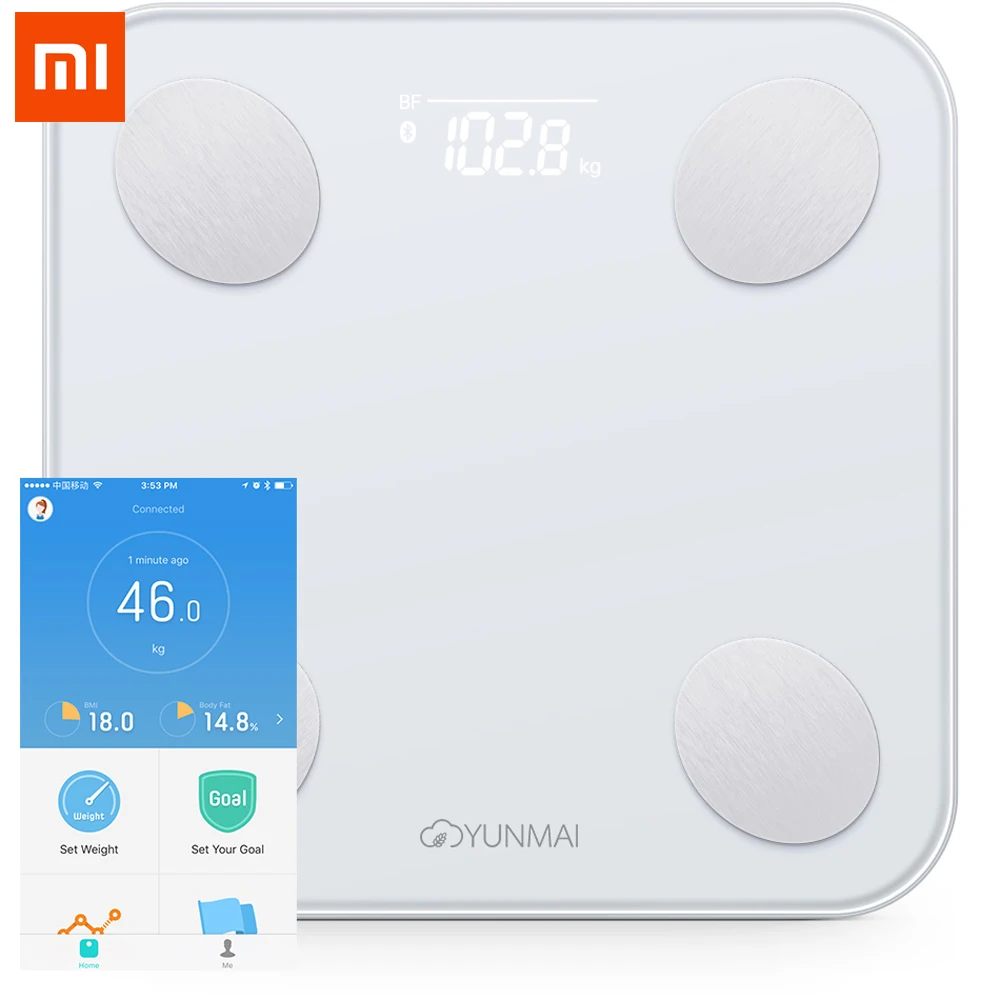 YUNMAI Mini 2 Body Fat Monitor weigh Balance Smart Scale Intelligent Data Analysis APP Control Digital Weighing Tool | Электроника