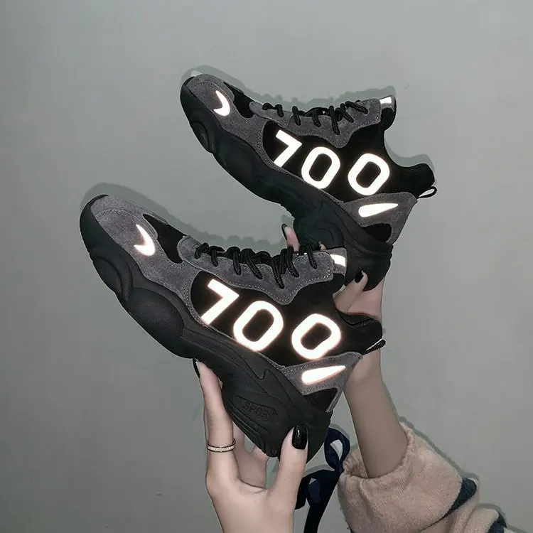 

INS Online Celebrity Dad Shoes Women's 2019 New Style Autumn And Winter Korean-style Reflective Bear Super Fire Sports Fashion S