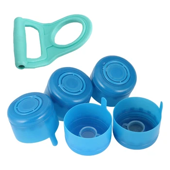 

25PCS 3 and 5 Gallon Water Bottle Caps,Non Spill Cap Gallon Bottle Tops,Reusable Anti-Splash Water Jug Caps with 1 Piece Water B