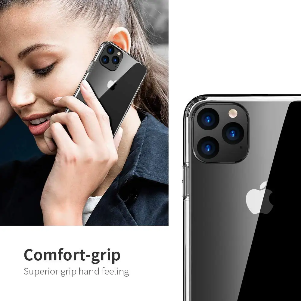 Чехол Arvin для iPhone 11 Pro Max, прозрачный противоударный жесткий чехол из мягкого ТПУ, Ультратонкий чехол с поддержкой беспроводной зарядки