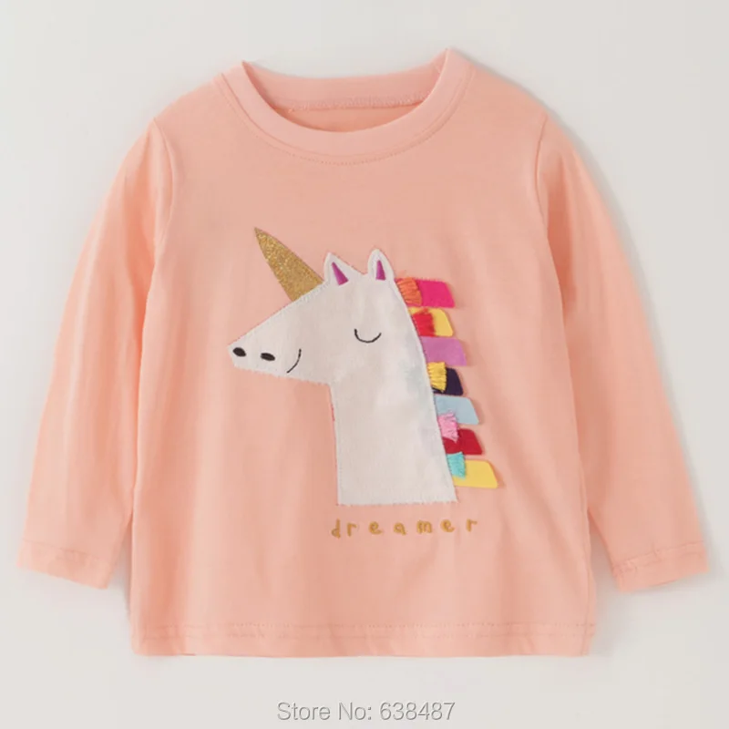 Combed Cotton 4588 Новинка года; брендовые качественные футболки для девочек Одежда для маленьких девочек из хлопка детская одежда с длинными рукавами Bebe; блузка Детские футболки для девочек - Цвет: Combed Cotton 4588
