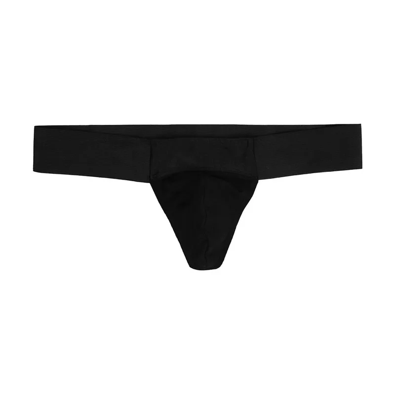 Male Mens Lingerie Low Rise Soft Cotton Panites Wide Elastic Waistband Bulge Pouch Open Butt G-string Bikini Briefs Underwear cotton v string