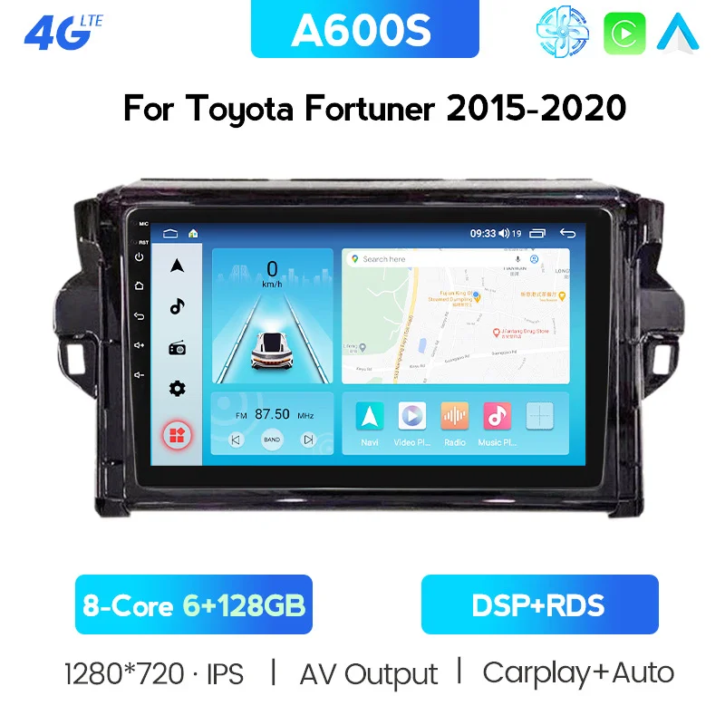 Full Av Output IPS For Toyota Fortuner 2 2015 - 2020 Car Radio Multimedia Video Player Navigation GPS Android DSP 2din Din Dvd | Автомобили