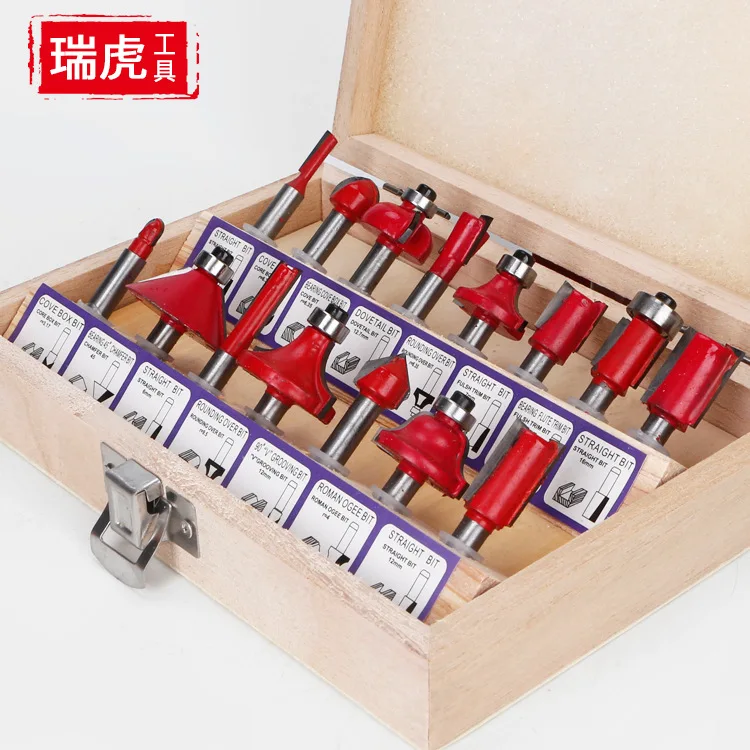 

Router Bits Set Trimmer Cutter Head Electric Router Engraving Machine Cutter Flash Trimmer 12 PC/15 PC Knife