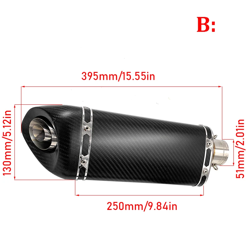38mm-51mm Modify Exhaust Motorcycle Motocross Exhaust Muffler For KTM DUKE MT-07 MT09 R3 Z900 Z750 CB650R Pit bike escape moto8