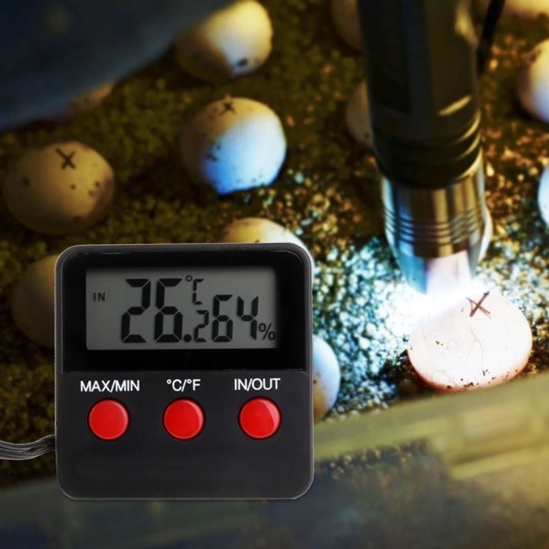 Digital Thermometer Hygrometer Pet Reptile Temperature Humidity W