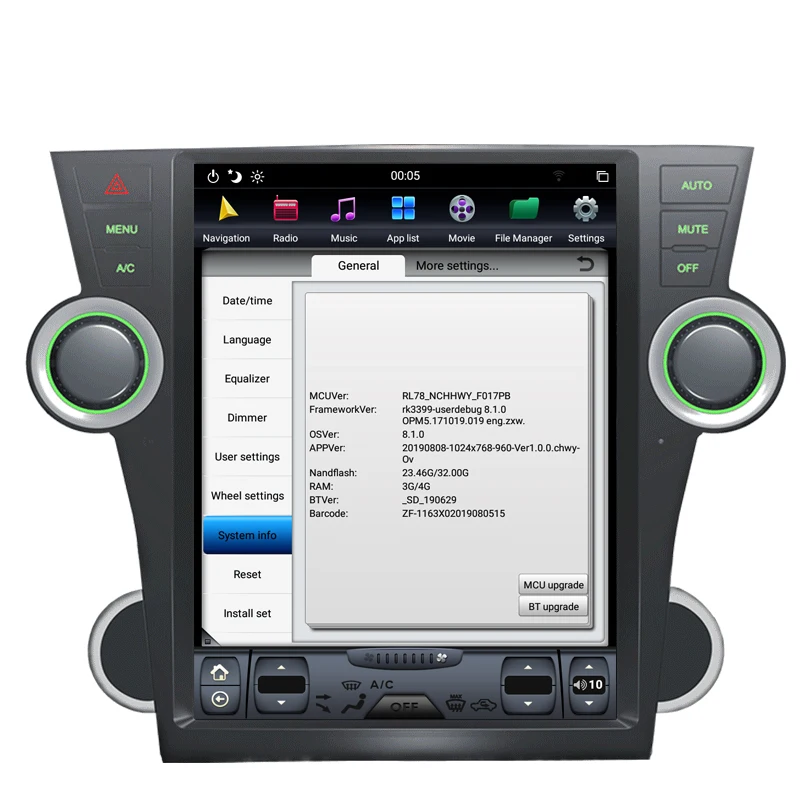 NAVITOPIA 12," 4G+ 64GB Tesla стиль вертикальный экран Android 8,1 Автомобильная dvd-навигационная система для Toyota Highlander 2009-2013