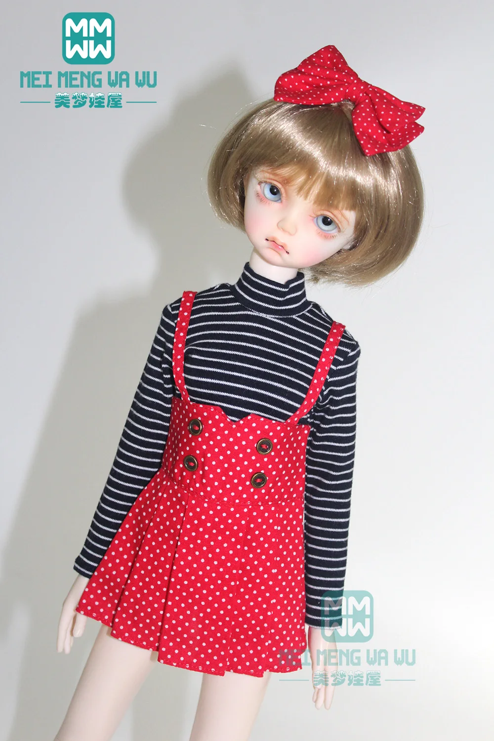 BJD куклы аксессуары Одежда для кукол подходит 43-45 см 1/4 MSD драгоценный камень XAGADOLL Высокий воротник футболка, ремень платье, обувь
