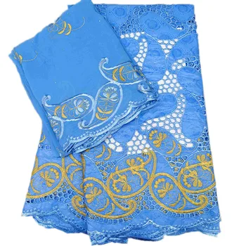 

Latest Style African bazin Lace Fabric 2+5Yards Per Lot African Embroidery Guipure Lace Fabric For Nigerian Dress