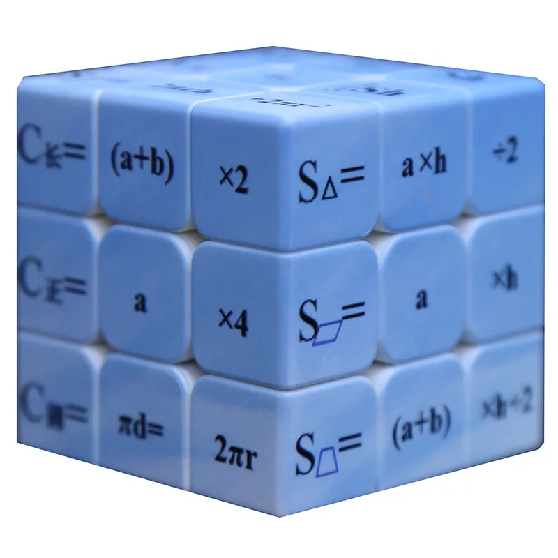 

3x3x3 3D Adult Speed Twist Three-dimensional Emboss A mathematical formula Magic Cube Brain Game Blind Braille Cube Toy