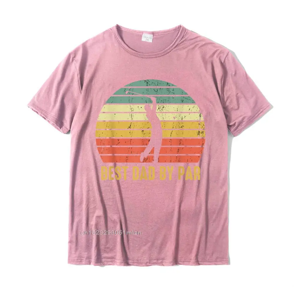 Camisa Leisure Short Sleeve T Shirt Labor Day Round Neck Pure Cotton Men's T-Shirt Leisure Sweatshirts Funny Free Shipping Mens Best Dad By Par Funny Golf Gift For Men Fathers Day Golfer T-Shirt__4655 pink
