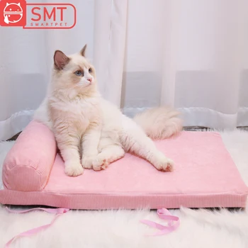 

Corduroy Dog Bed Sofa Dog Cat Pet Cushion For Small Medium Dogs Washable Cat Nest Teddy Puppy Mat Kennel Square Pillow Pet House