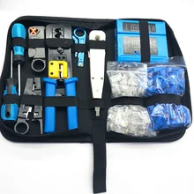 10 Teile/satz RJ45 Crimpen Zangen Tragbare LAN Netzwerk Reparatur Tool Kit Kabel Tester UND Zange Crimp Crimper Clamp
