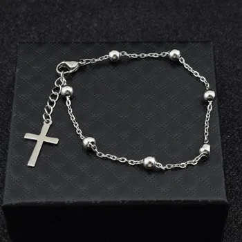 

1pcs Kpop bangtan JIMIN Bracelet Cross tassel Stainless steel the same style with JIMIN Fashion bracelet Kpop bangtan boys