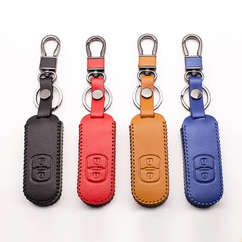 

Newest Leather Car Key Cover ,car styling for Mazda 2 3 5 6 8 MAZDA MX5 MAZDA CX-3 CX-5 CX-7 CX-9 axela 3 atenza 6 Key Shell