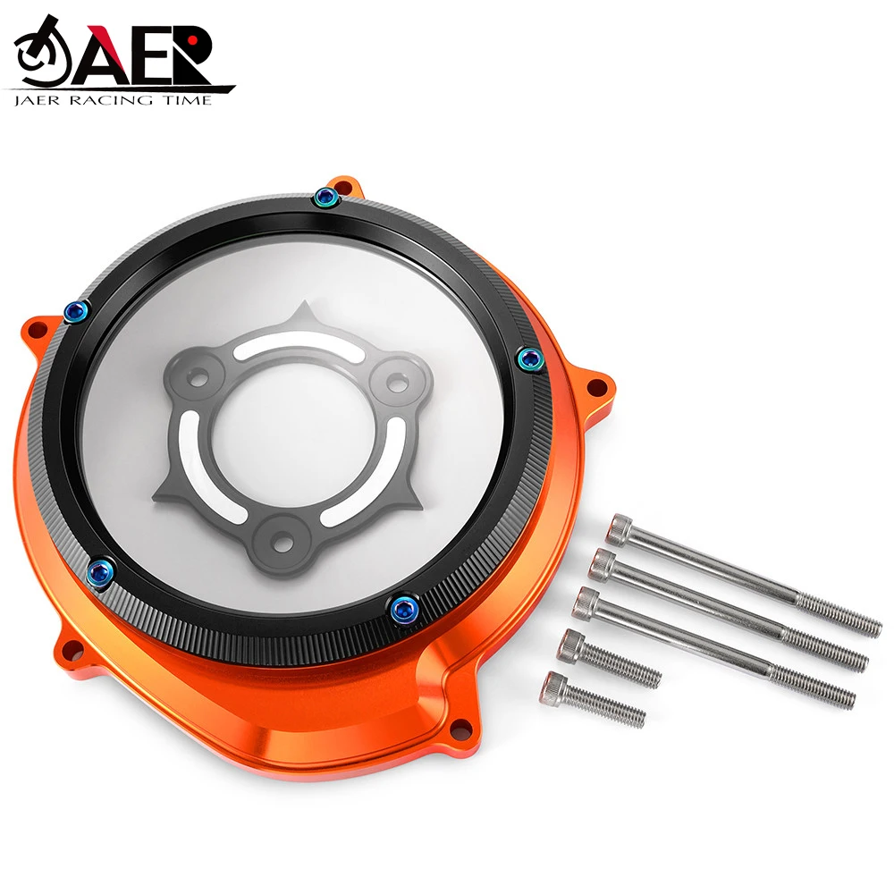 

JAER CNC Engine Clutch Cover Spring Retainer Clear for KTM 1090 Adventure R 2017-2019 1050 Adv 17-18 1190 Adventure/R 2014-2016