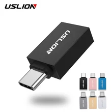 USLION usb type c для Usb 3,0 адаптер OTG type C кабель конвертер для samsung Galaxy S8 S9 OTG адаптер Поддержка передачи данных