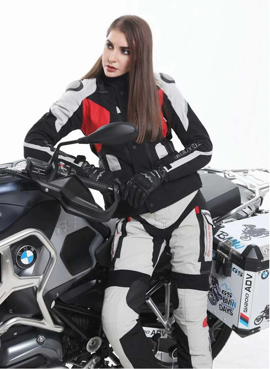 1 комплект Женская зимняя водонепроницаемая теплая Защитная куртка для шеи светоотражающий светильник мотоциклетная куртка и штаны для мотокросса