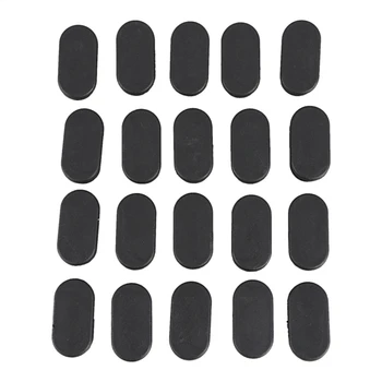 

Promotion! Oval Table Chair Leg Tube Pipe Insert End Cap 40mm x 20mm 20pcs Black