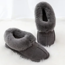 Новинка; модные водонепроницаемые зимние сапоги из натуральной воловьей кожи; теплые зимние сапоги для женщин; обувь на плоской подошве без застежки; ботильоны