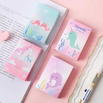 

1000pcs/set Memo Pads Sticky Notes Narwhal diary Scrapbooking Stickers Office School stationery Notepad