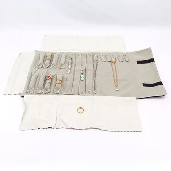 

Multi-function Earrings Necklace Ring Storage Roll Bag Jewelry Travel Portable Retain Roll Bags Exhibition Package