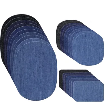 

metanle 60pcs/ lots Iron on Denim Patches Fabric Patches for Clothing Jeans, Iron on Repair Kit