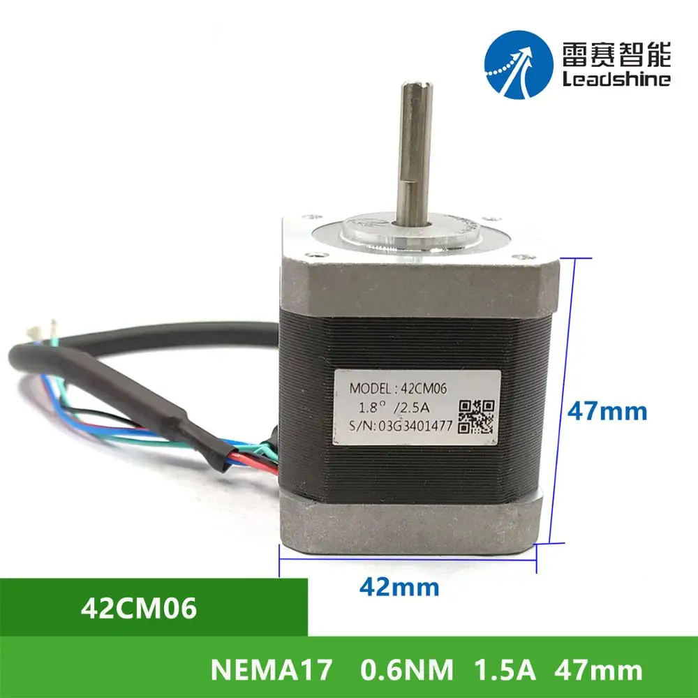 NEMA17 Leadshine 42cm 06 0 6Nm 2 5A 2 Fases Motor Paso A Paso Di metro nema17-leadshine-42cm-06-0-6nm-2-5a-2-fases-motor-paso-a-paso-di-metro