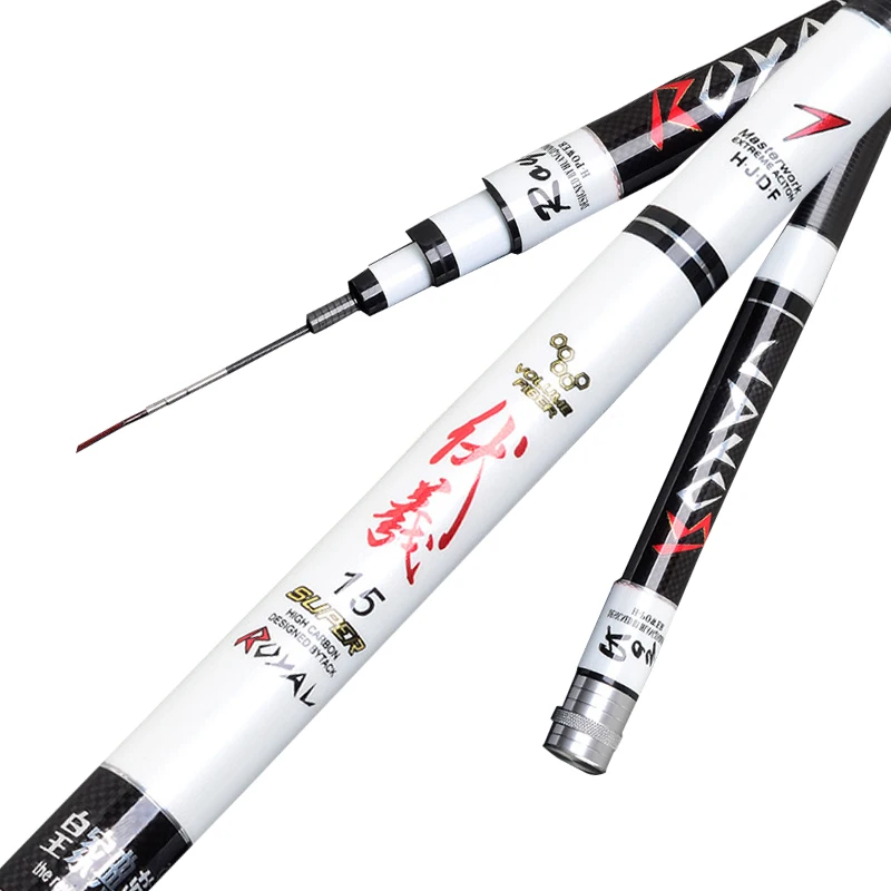 

Pescaria Telescopic Taiwan Fishing Rod Ultralight Power Hand Pole For Carp Fishing 7.2 Meters Vara de Pesca