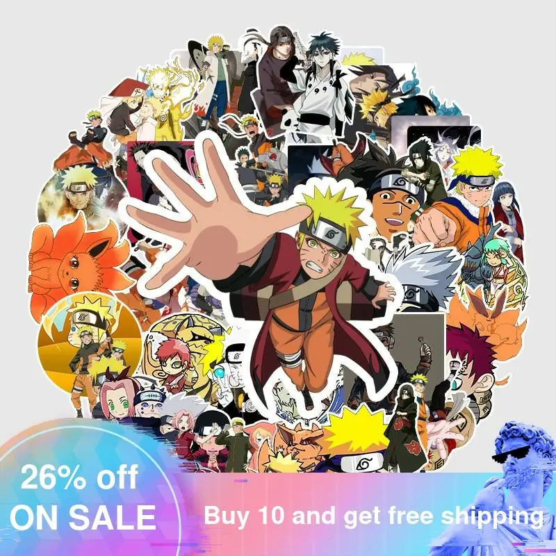

62pcs Cartoon Anime NARUTO Waterproof Kids Stickers Skateboard Suitcase Guitar Graffiti DIY Sticker Children Classic Toys