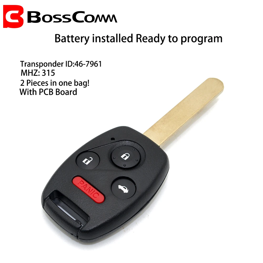 2 для Honda CIVIC Car Key Fob STREAM Remote S0084 A 315 МГц с чипом ID46|Ключ от авто| |