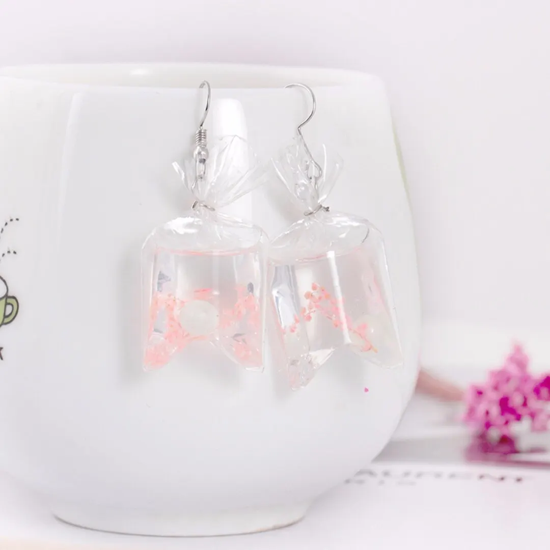 Hot Fashion Charms Dangle Earring For Women Ctue Statement Water Bag Drop Earring Punk Shell Goldfish Earring Shellhard Jewelry